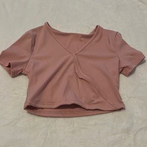 peach cropped top